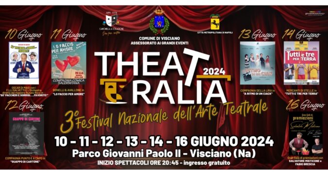 Theatralia, la rassegna teatrale per grandi e piccini al via il 10 giugno a Visciano
