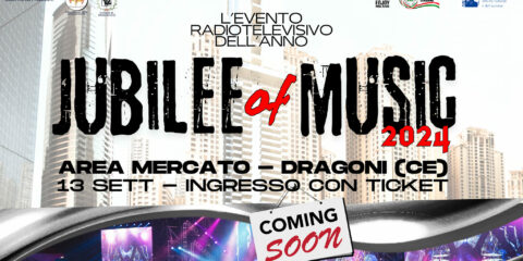 Dragoni di Caserta ospiterà l'importante evento mediatico Jubilee of Music edizione 2024 ovvero il grande giubileo delle Musica e Cultura. Jubilee of Music