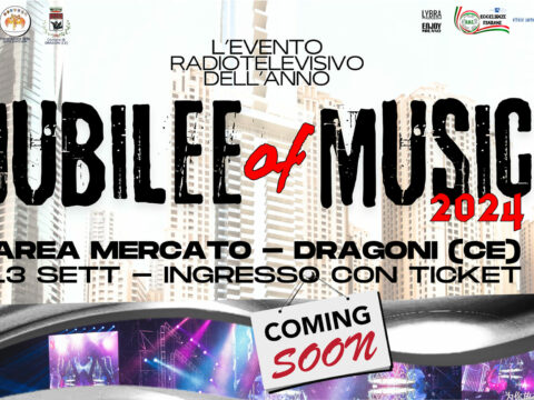 Dragoni di Caserta ospiterà l'importante evento mediatico Jubilee of Music edizione 2024 ovvero il grande giubileo delle Musica e Cultura. Jubilee of Music