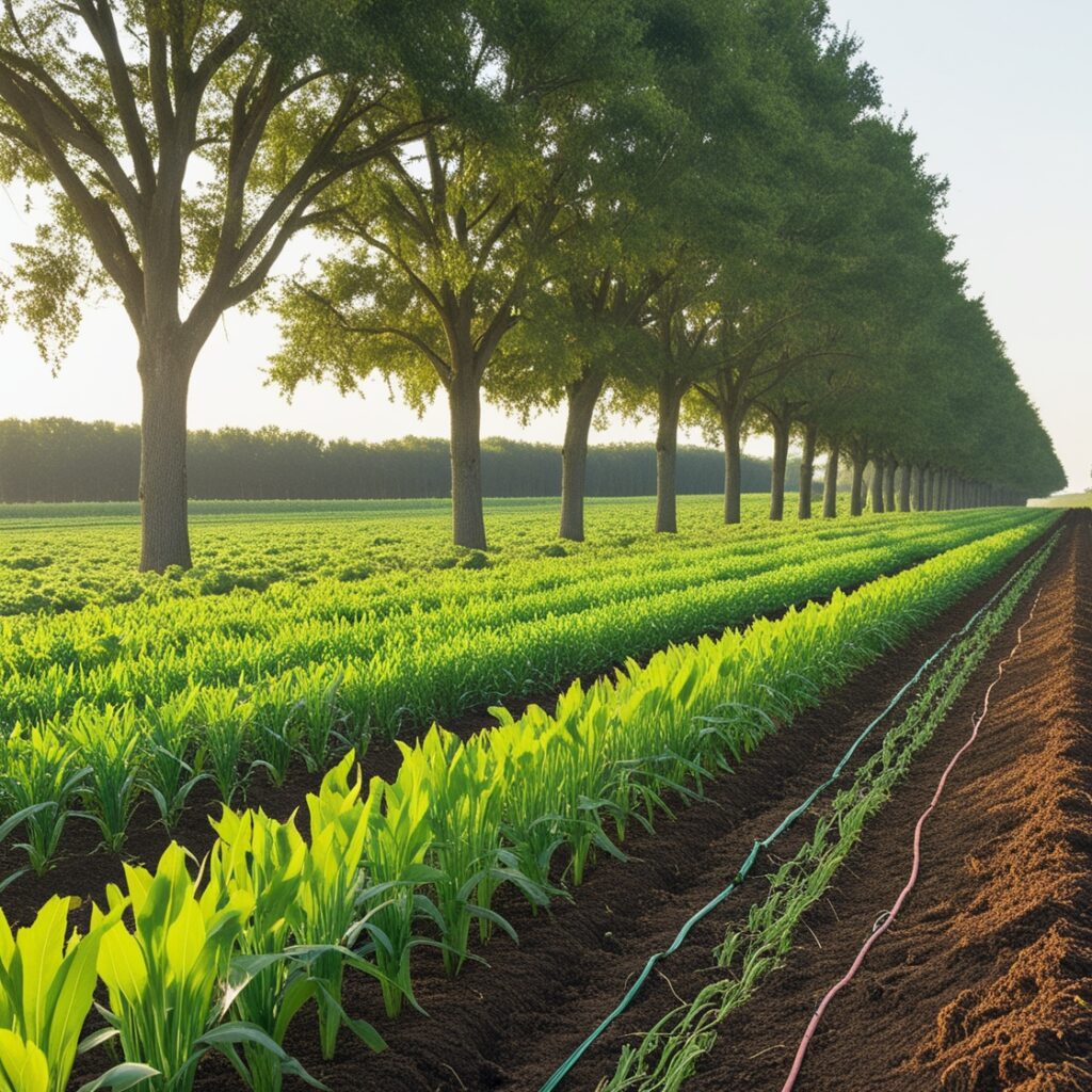 Pratiche di carbon farming con alberi e piante di copertura per il sequestro del carbonio